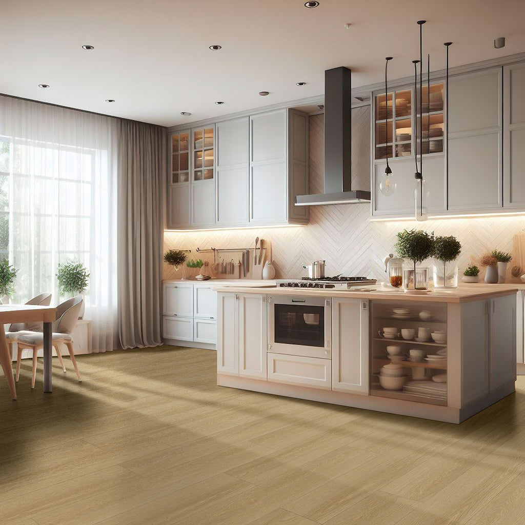 Laurel Reserve Bayside Buff Luxury Vinyl Plank, room scene