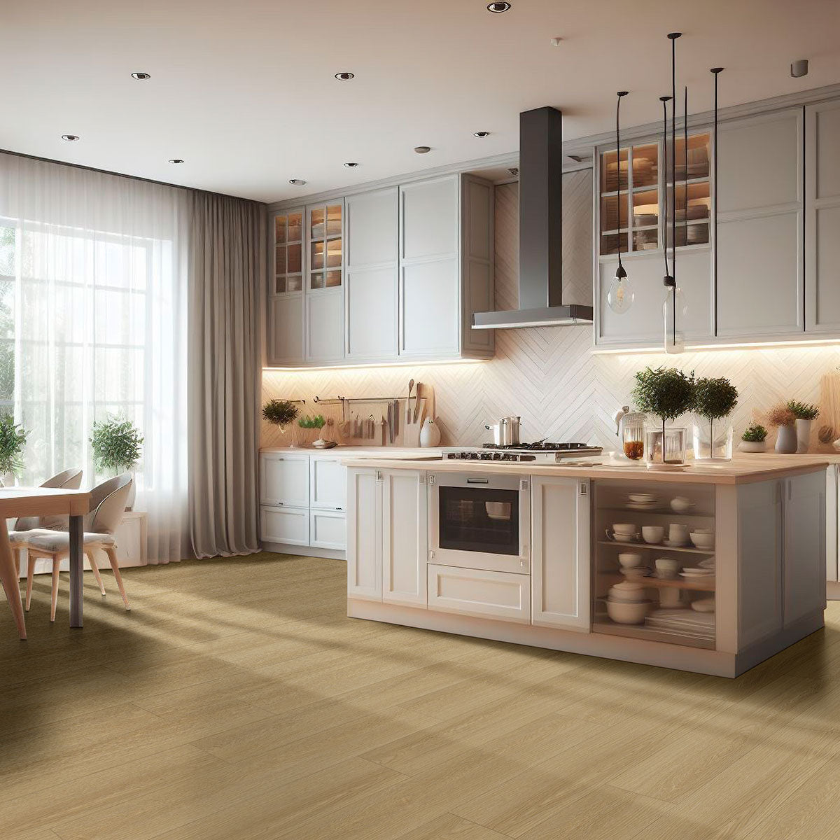 Laurel Reserve Bayside Buff Luxury Vinyl Plank, room scene