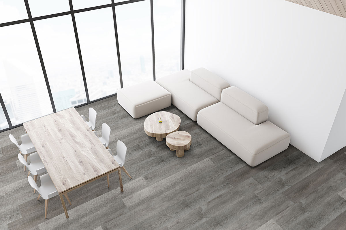 Prescott Katella Ash Luxury Vinyl Plank, room scene