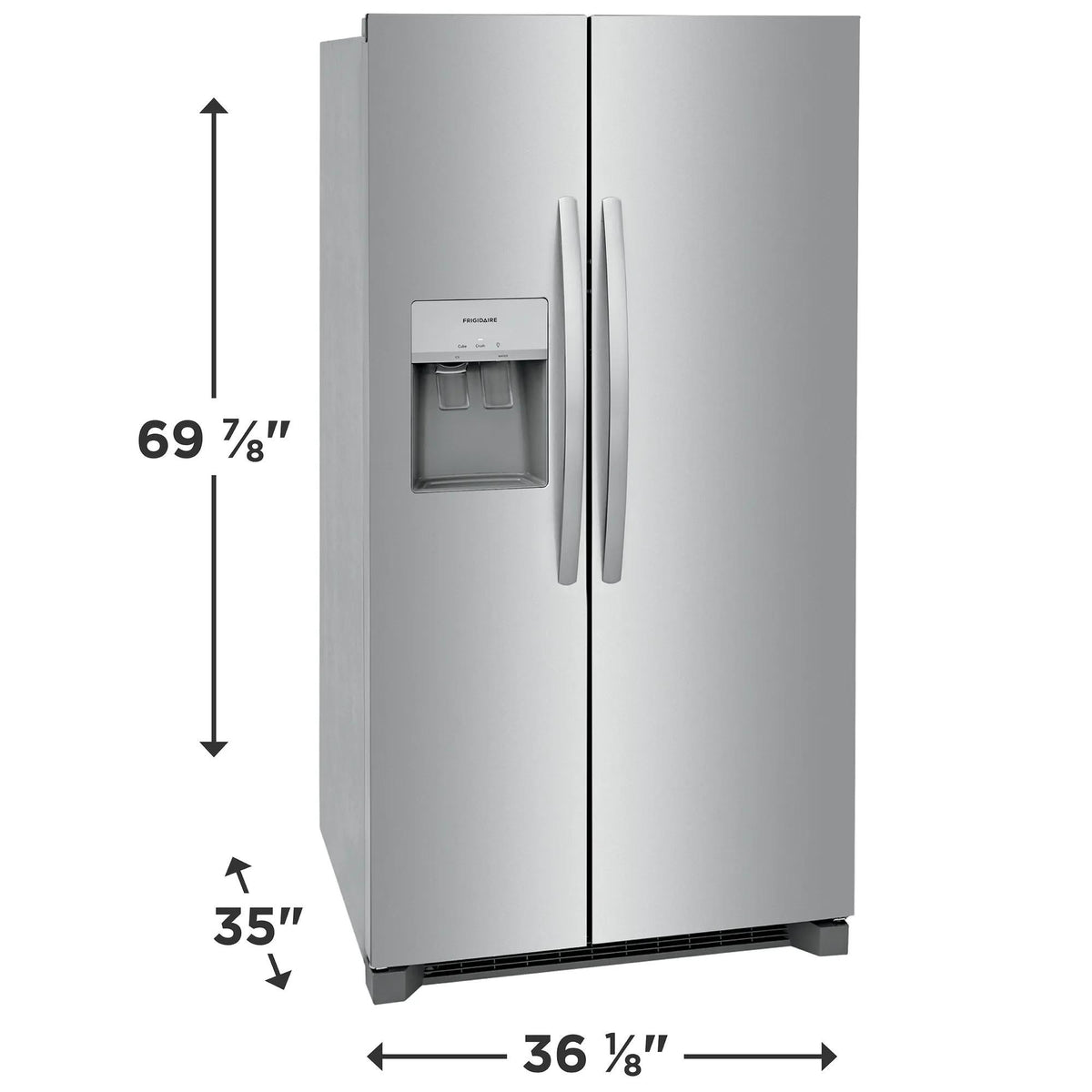 Frigidaire FRSS26L3AF Stainless Steel Side-by-Side Refrigerator, manufacturer photo 2