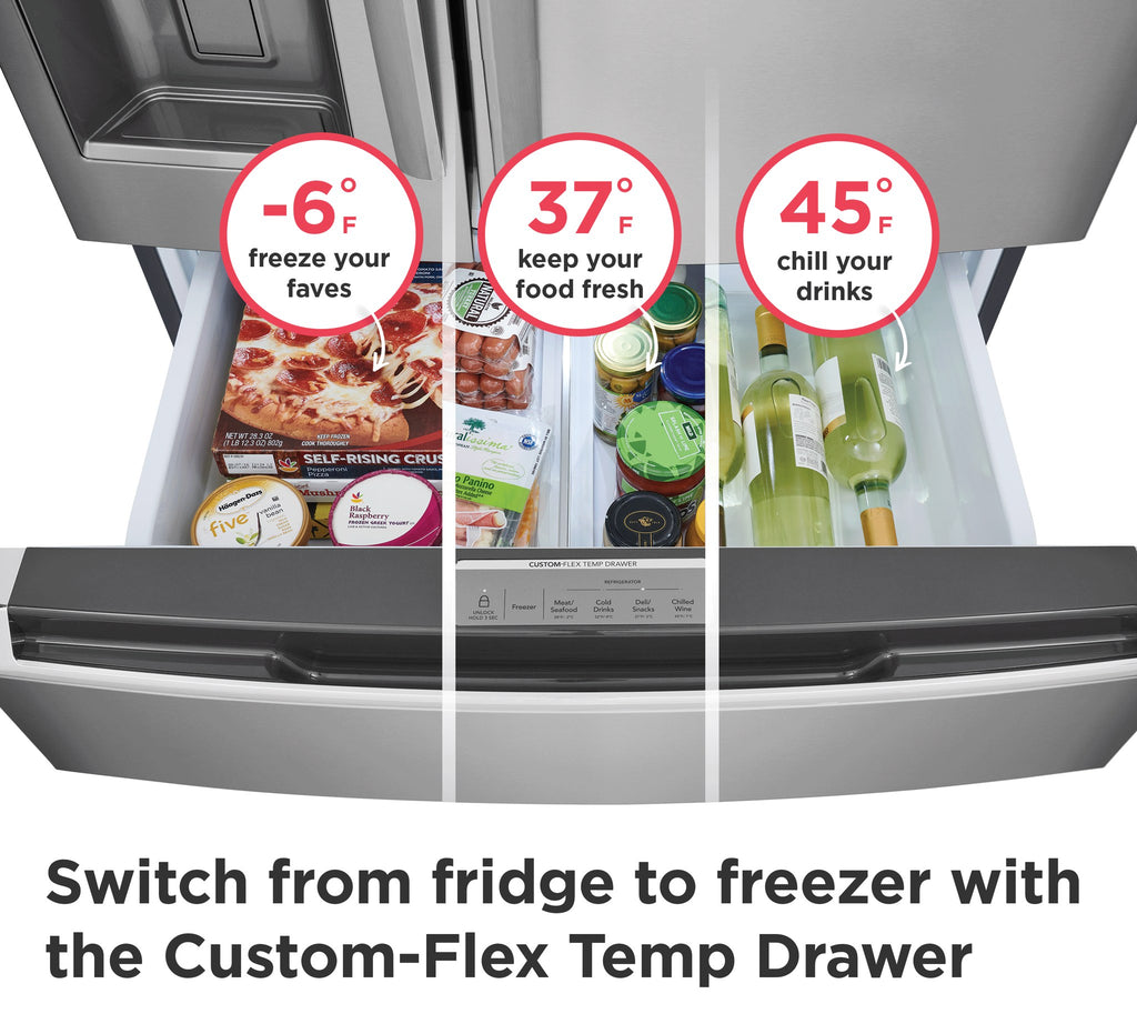 Frigidaire Gallery GRMC2273CF Stainless Steel 4-Door French Door Refrigerator, manufacturer photo 6