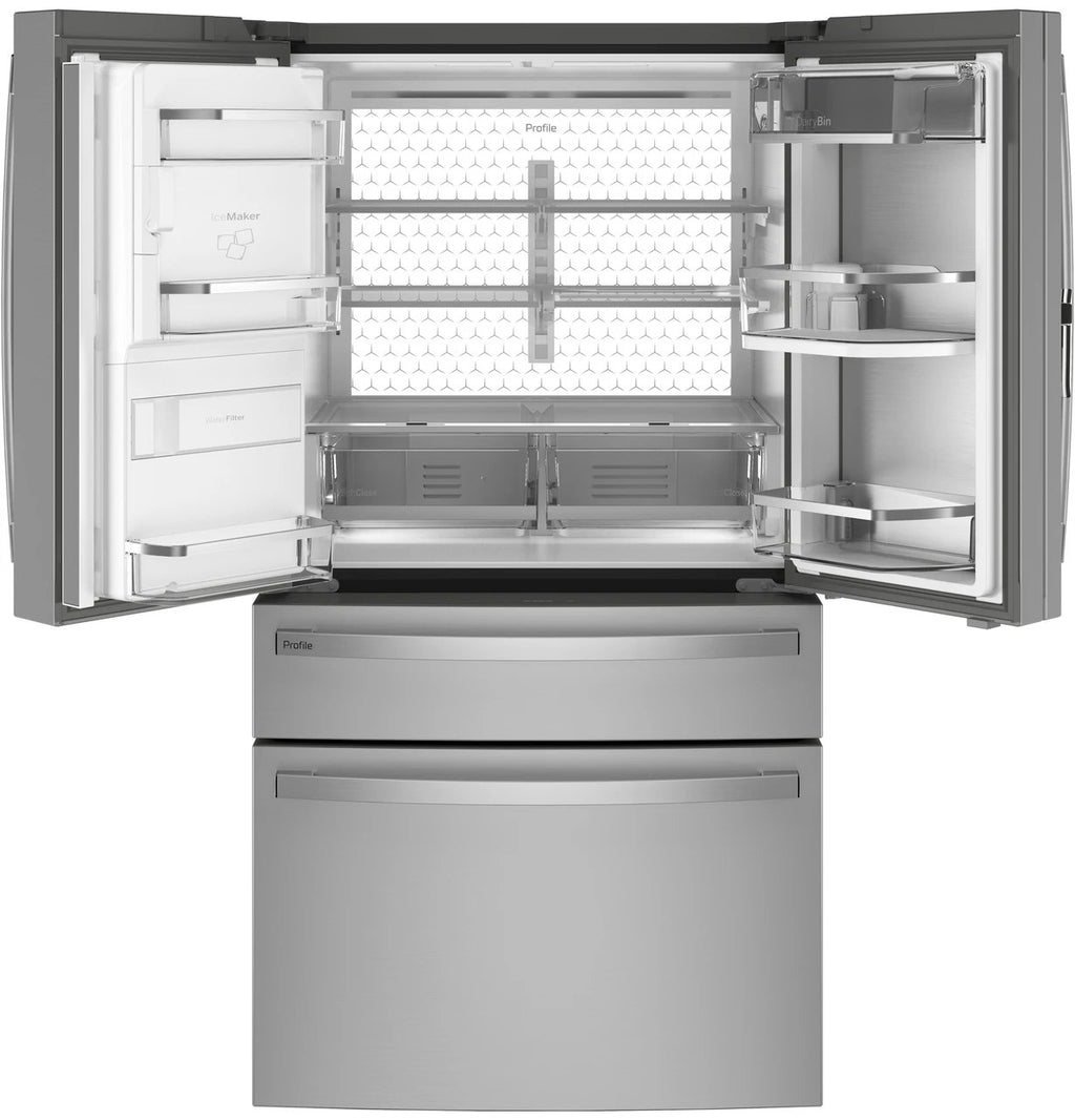 GE Profile PVD28BYNFS Stainless Steel 4-Door French Door Refrigerator, manufacturer photo 4