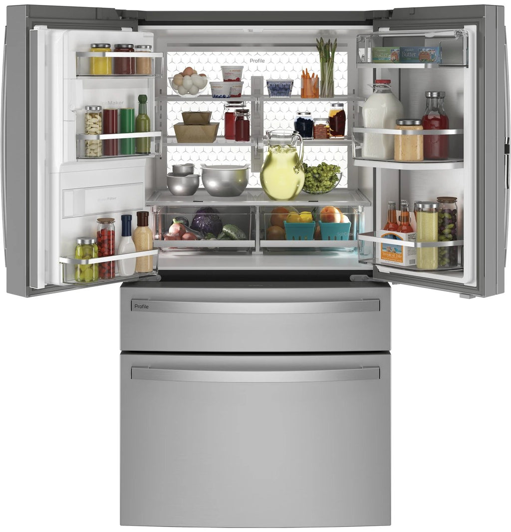 GE Profile PVD28BYNFS Stainless Steel 4-Door French Door Refrigerator, manufacturer photo 5