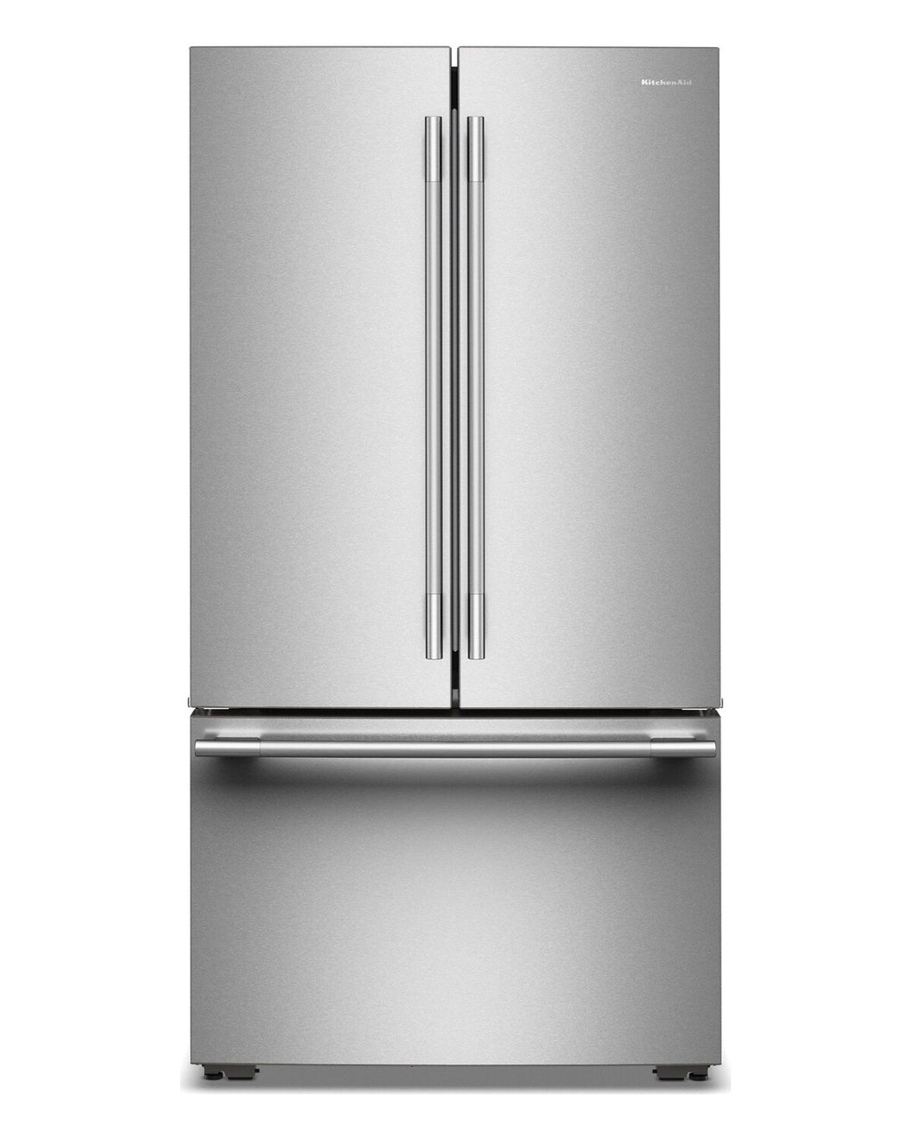KitchenAid KRFC236SPS PrintShield Stainless French Door Refrigerator, front view