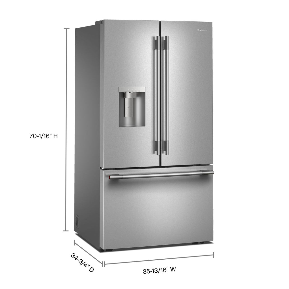 KitchenAid KRFF436SPS PrintShield Stainless French Door Refrigerator, manufacturer photo 3