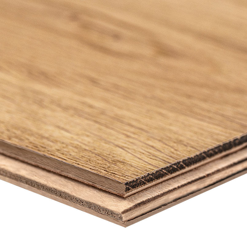 Ladson Montevideo Oak Engineered Hardwood, plank edge profile