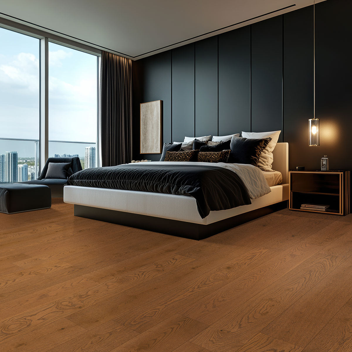 Ladson Scarborough Buff Engineered Hardwood, room scene