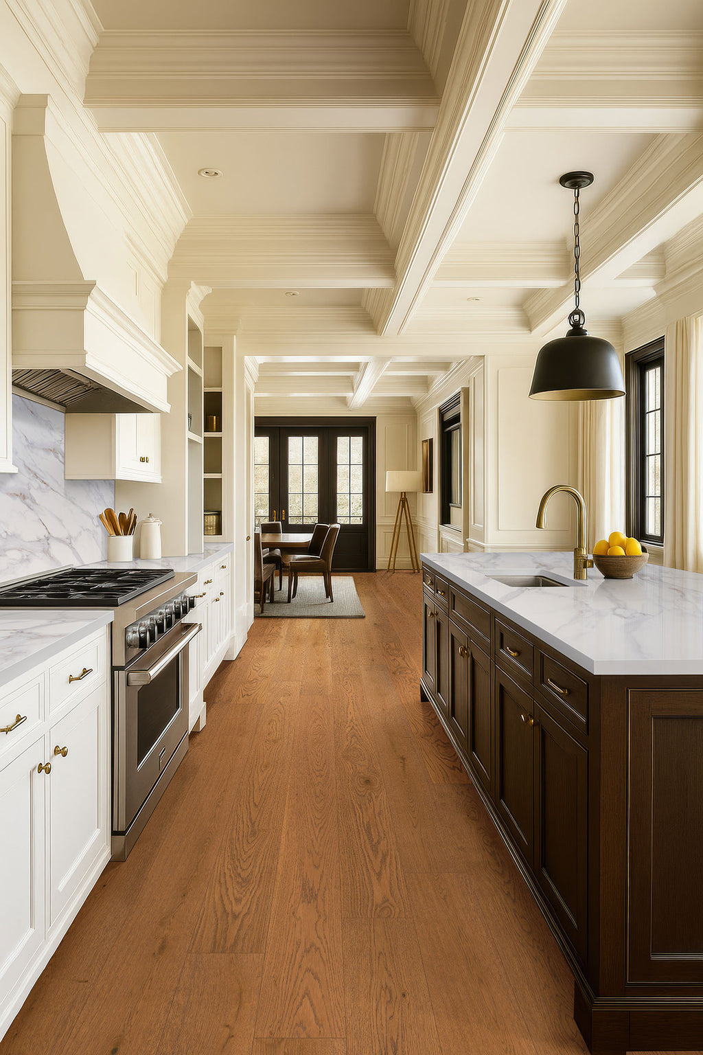 Ladson Scarborough Buff Engineered Hardwood, room scene