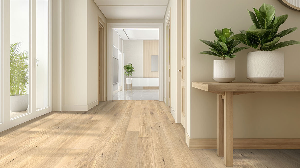 Ladson Tualatin Blonde Engineered Hardwood, room scene