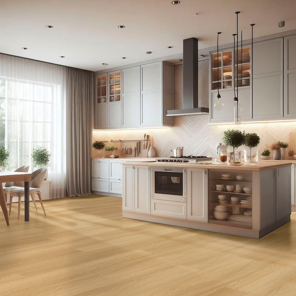 Laurel Reserve Bayside Buff Luxury Vinyl Plank, room scene