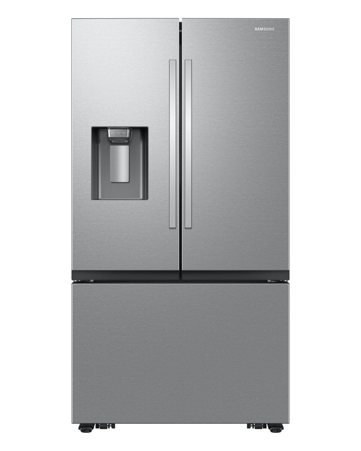 Samsung RF70F27SERAA Silver 3-Door French Door Refrigerator, front view