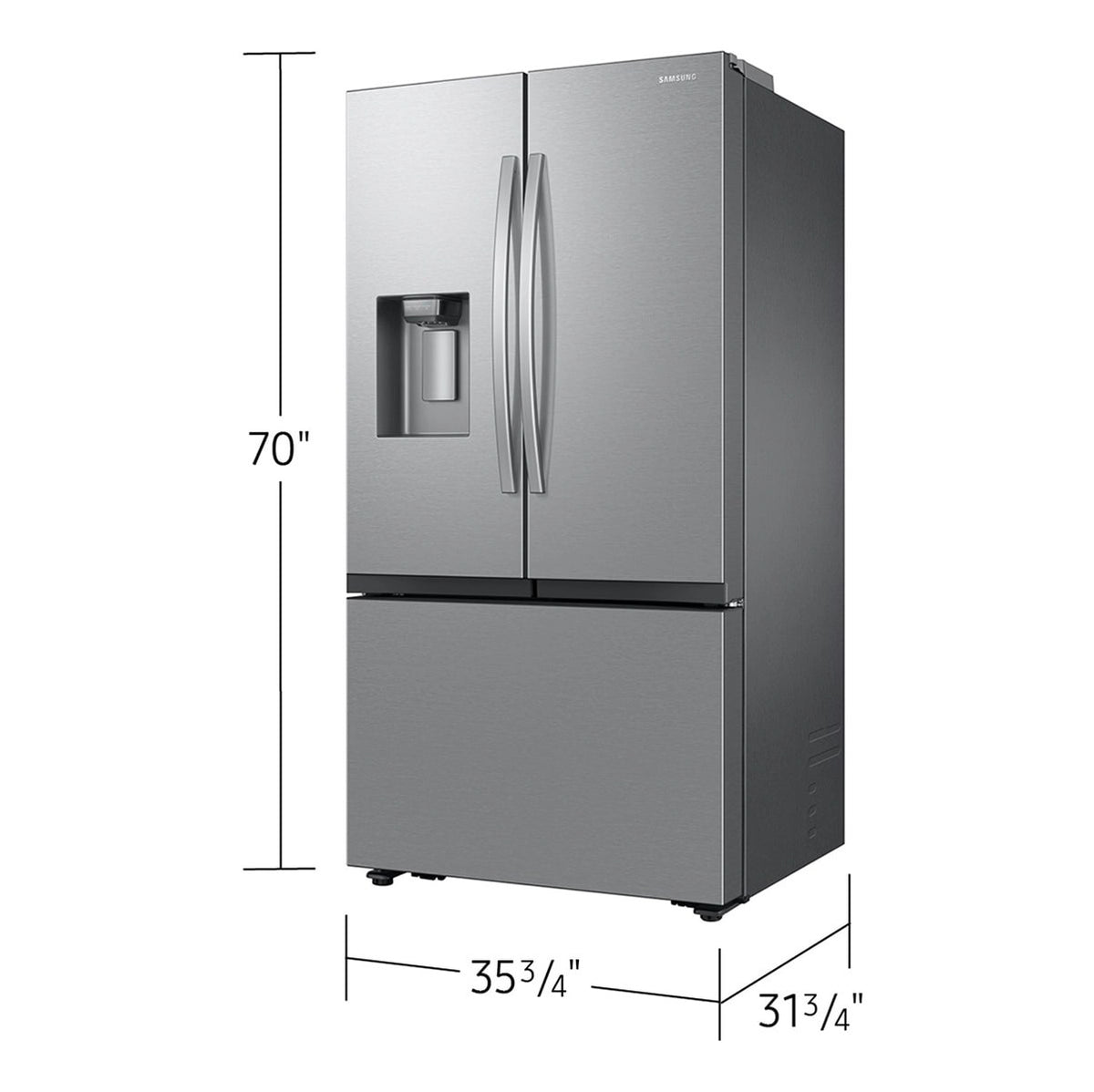 Samsung RF70F27SERAA Silver 3-Door French Door Refrigerator, manufacturer photo 2