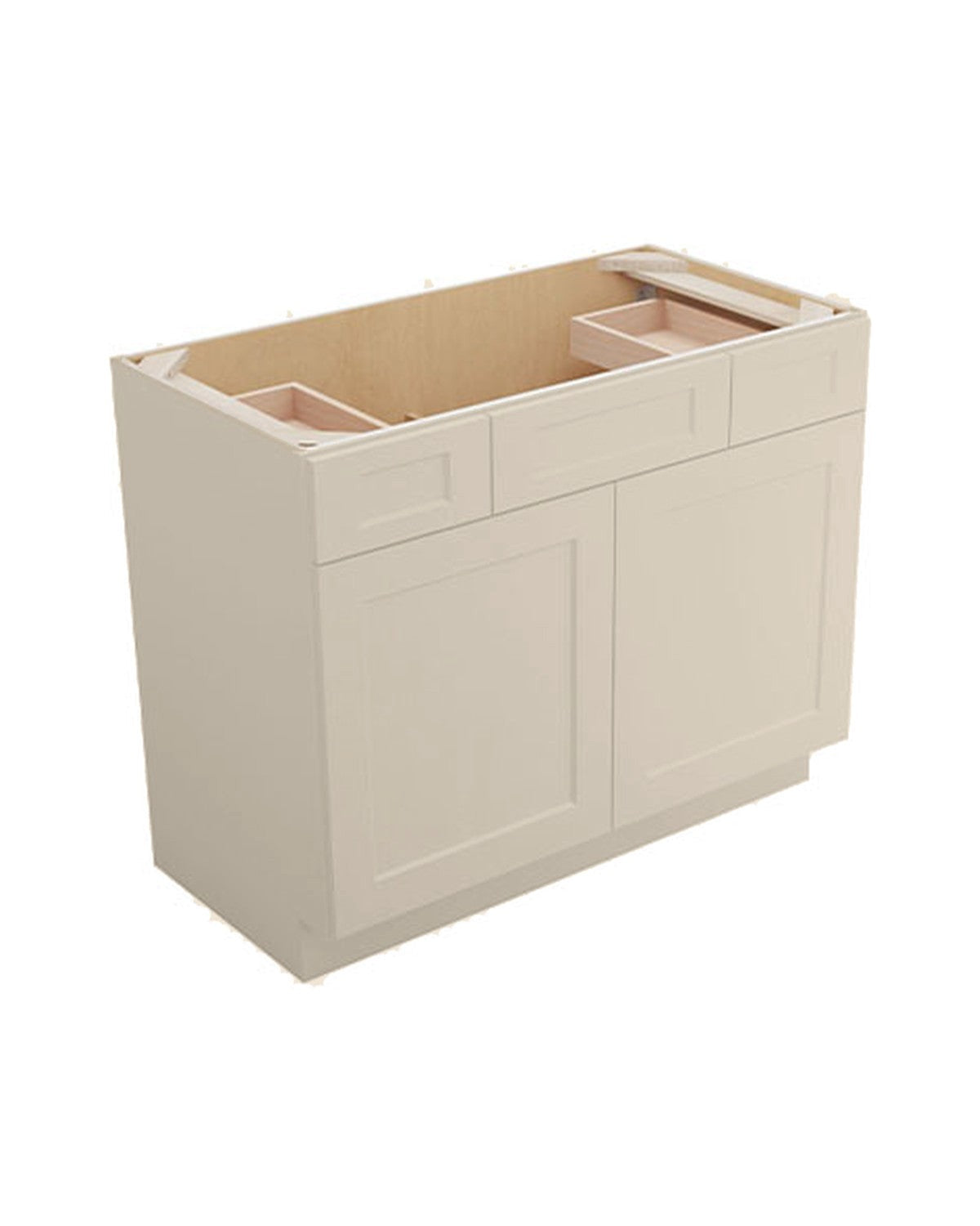 Shaker Accessible Beige Vanity Sink Base, Drawers Both Sides (color preview)