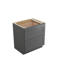 Shaker Gray Drawer Base Cabinet, 2 Drawers