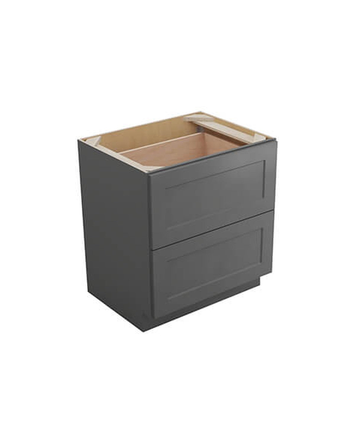 Shaker Gray Drawer Base Cabinet, 2 Drawers