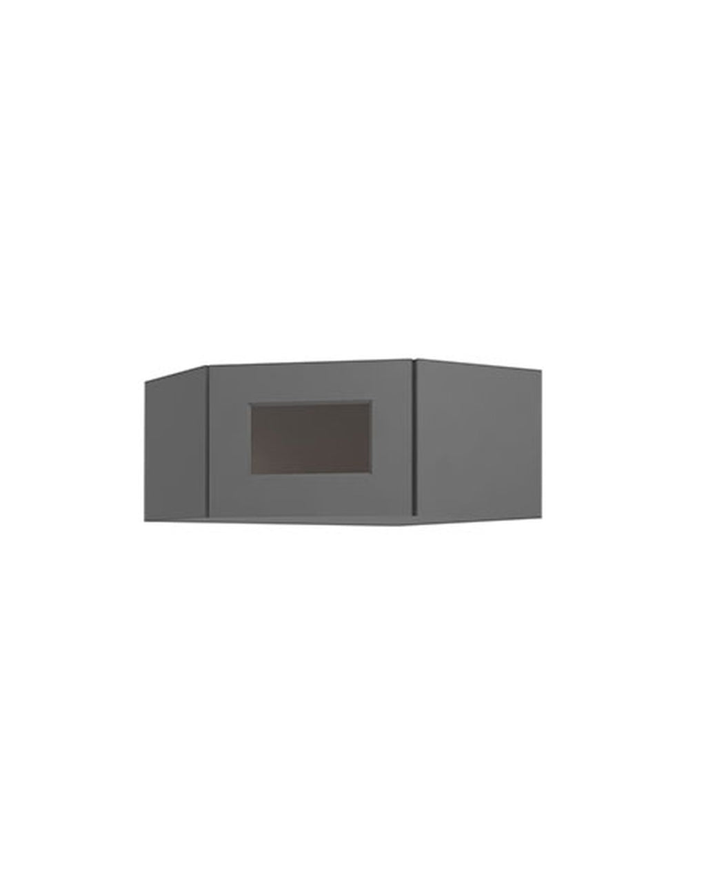 Shaker Gray Glass Door Top Wall Cabinet