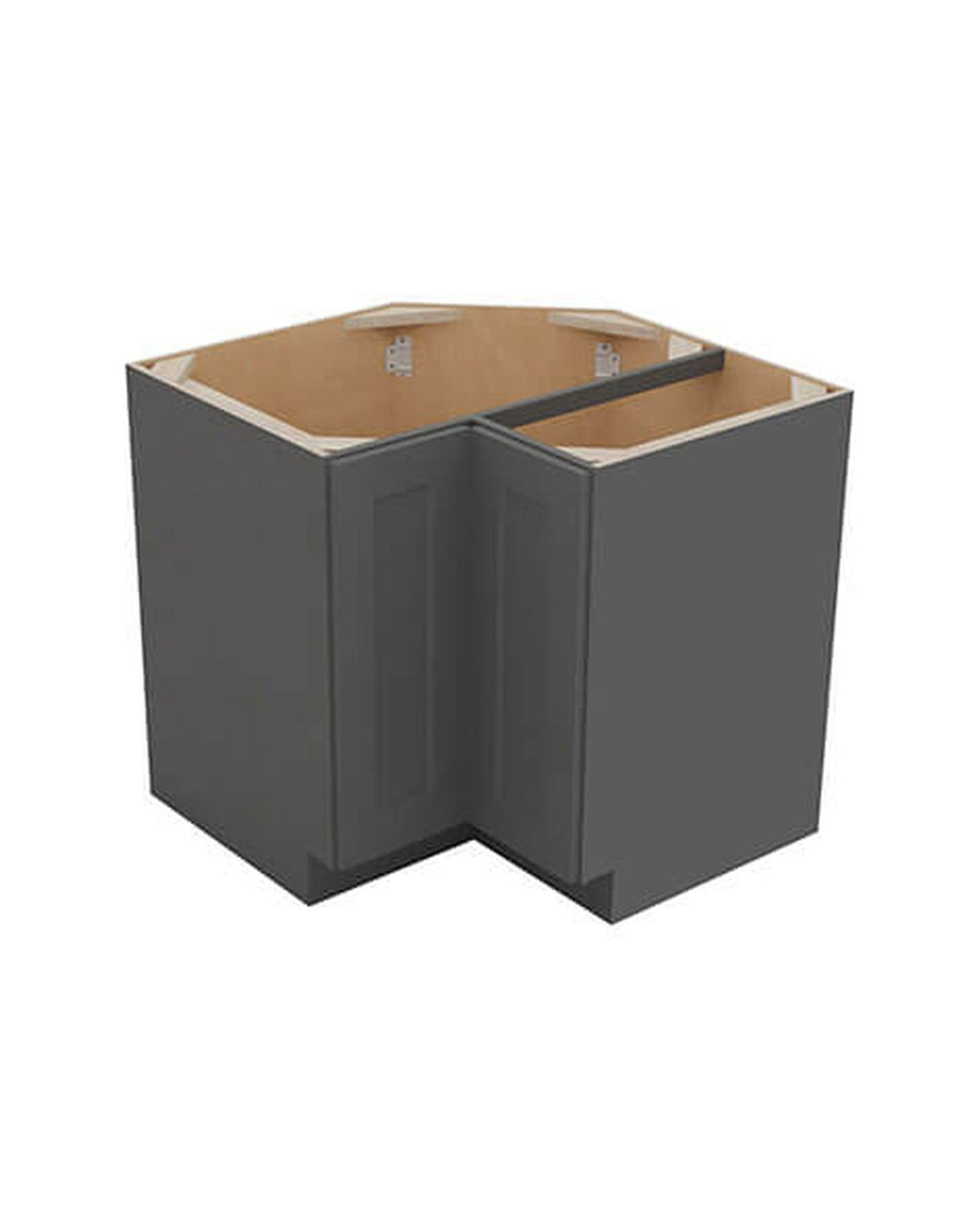 Shaker Gray Lazy Susan Corner Base Cabinet