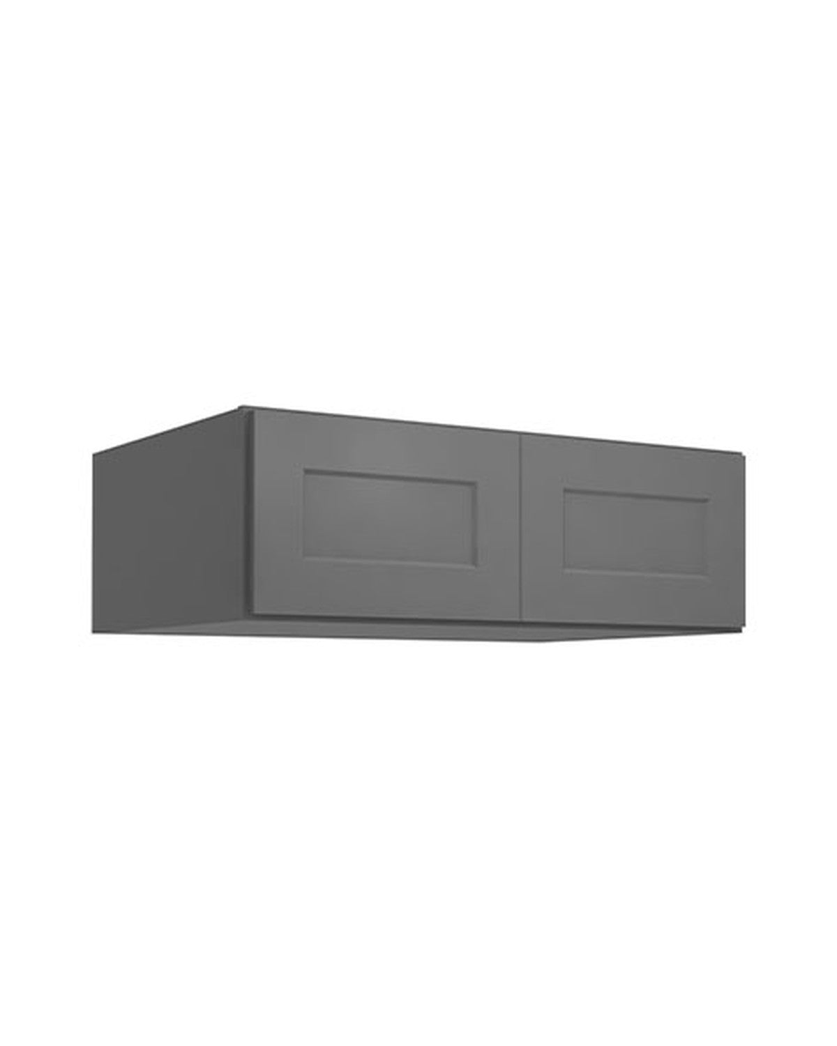 Shaker Gray Refrigerator Wall Cabinet, 24" Deep
