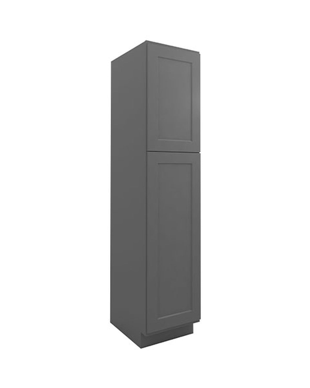 Shaker Gray Tall Pantry Cabinet, 1 Door
