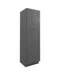 Shaker Gray Tall Pantry Cabinet, 2 Doors