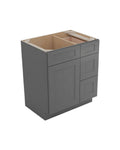 Shaker Gray Vanity Sink Base, Drawers One Side