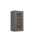 Shaker Gray Wall Cabinet, Glass Door