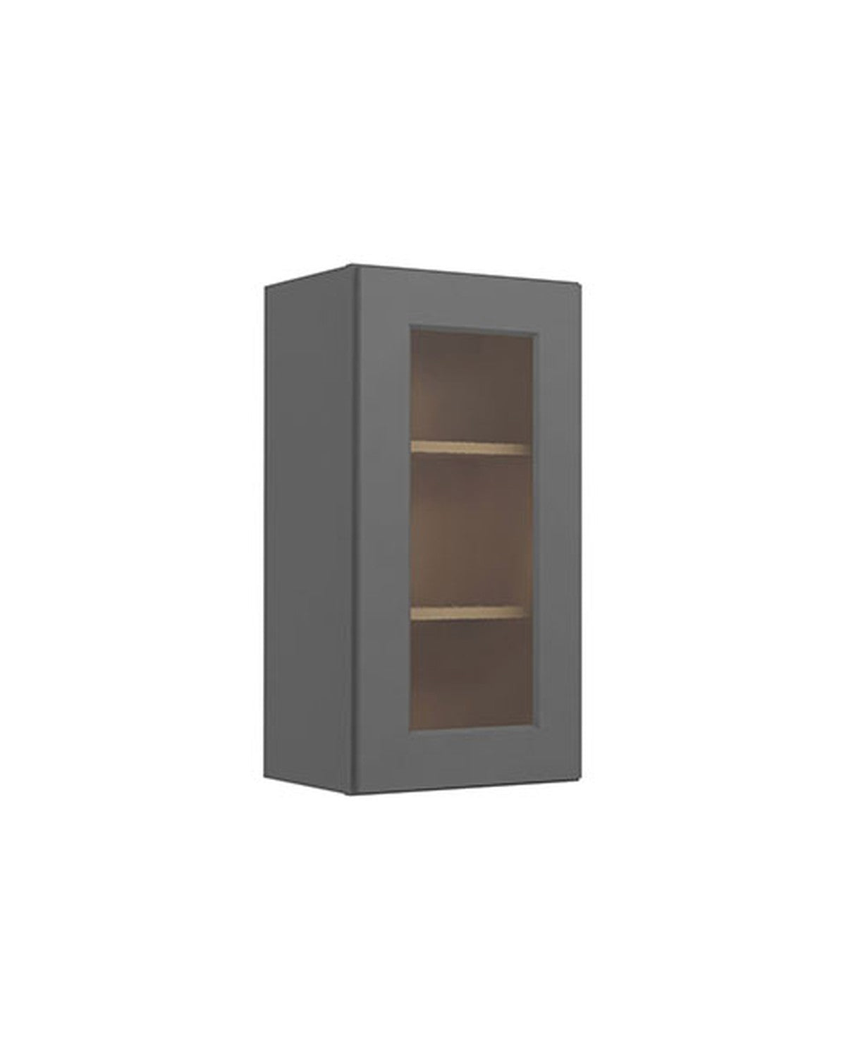 Shaker Gray Wall Cabinet, Glass Door