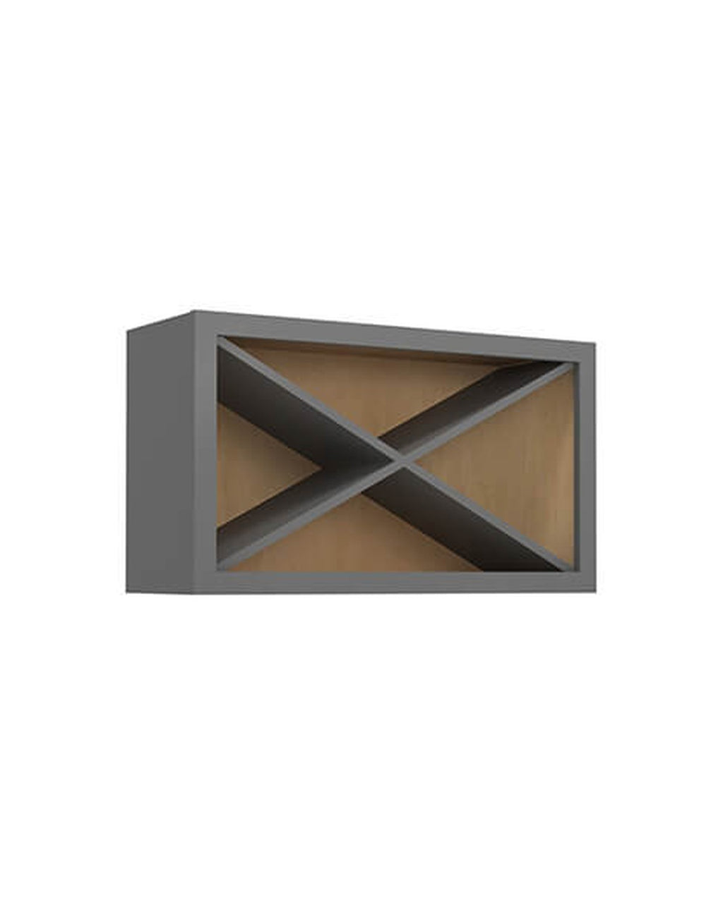 Shaker Gray Wine Rack Wall Cabinet