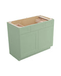 Shaker Jade Green Vanity Sink Base, Drawers Both Sides (color preview)