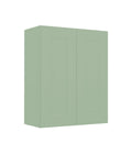Shaker Jade Green Wall Cabinet 30" High, 2 Doors (color preview)