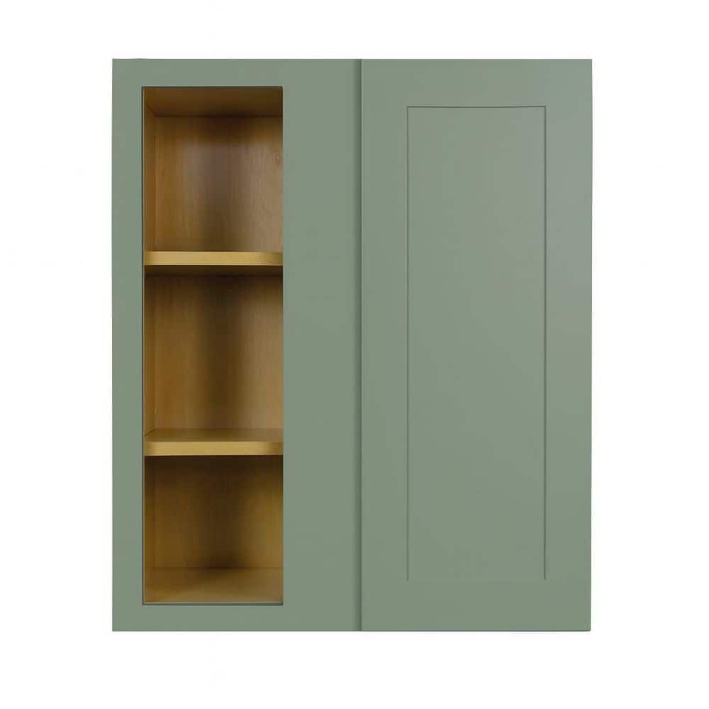 Shaker Jade Green corner wall cabinet