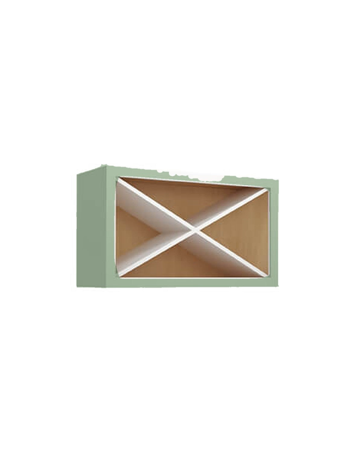 Shaker Jade Green Wine Rack Wall Cabinet (color preview)
