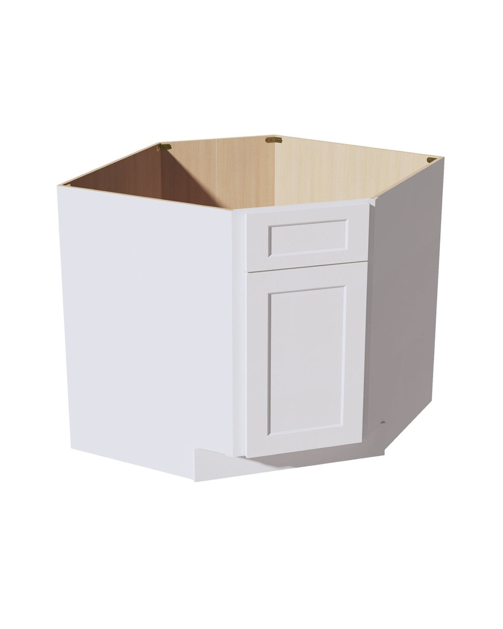 Shaker White Corner Sink Base Cabinet