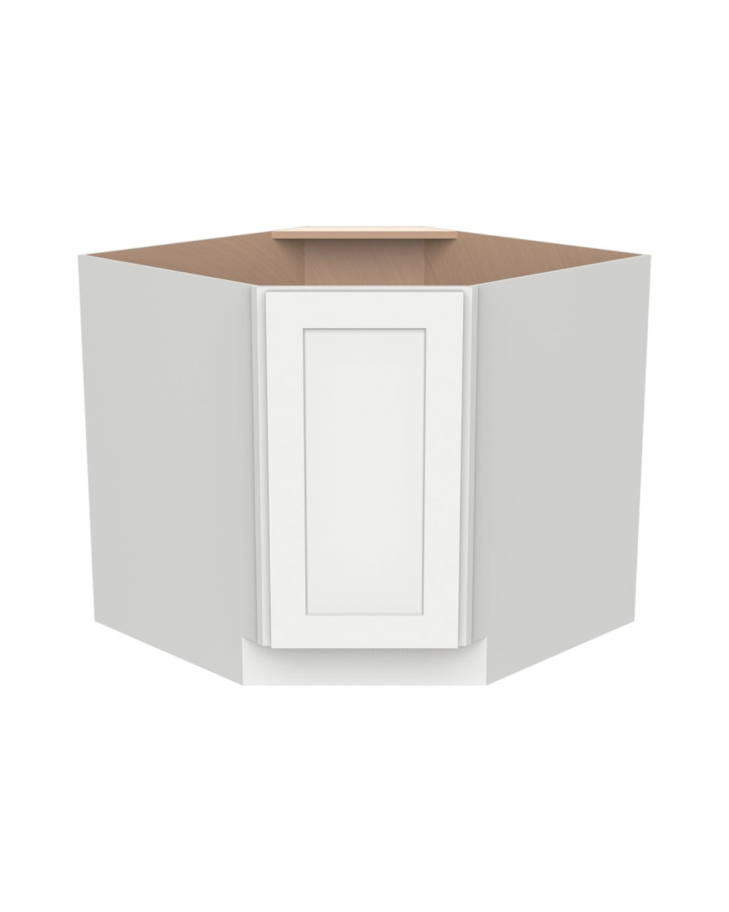Shaker White Corner Sink Base Cabinet