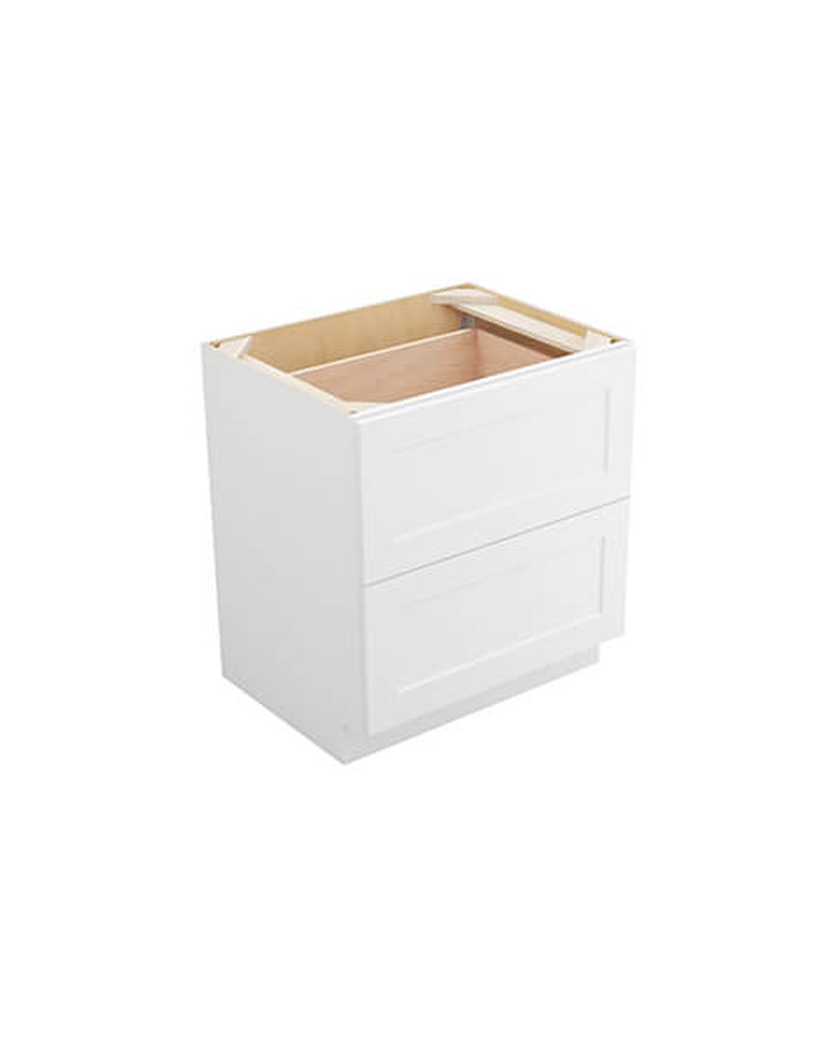 Shaker White Drawer Base Cabinet, 2 Drawers
