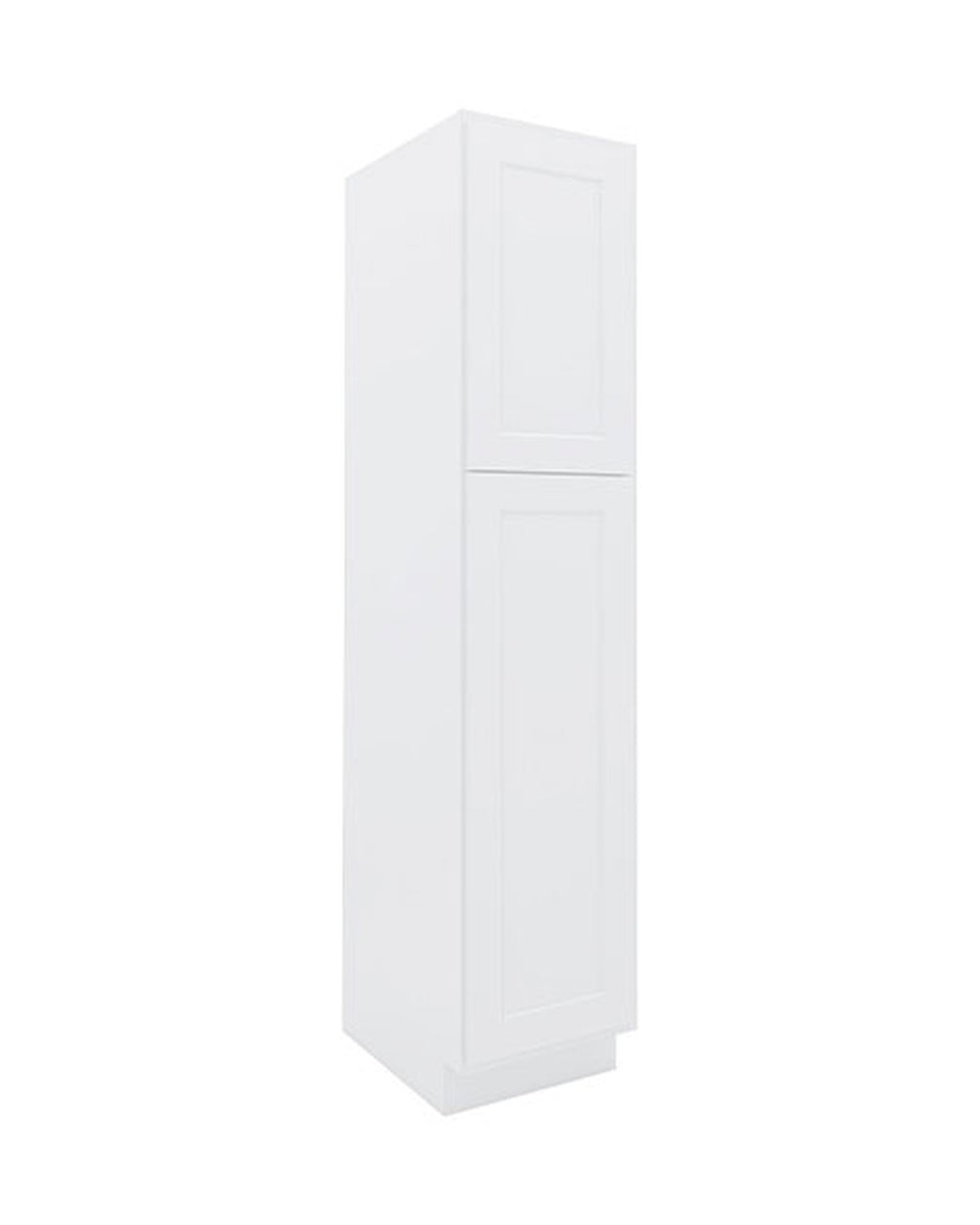 Shaker White Tall Pantry Cabinet, 1 Door