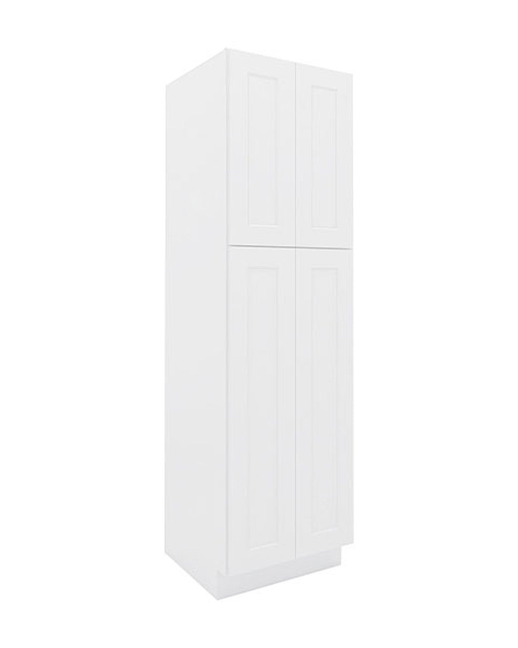 Shaker White Tall Pantry Cabinet, 2 Doors
