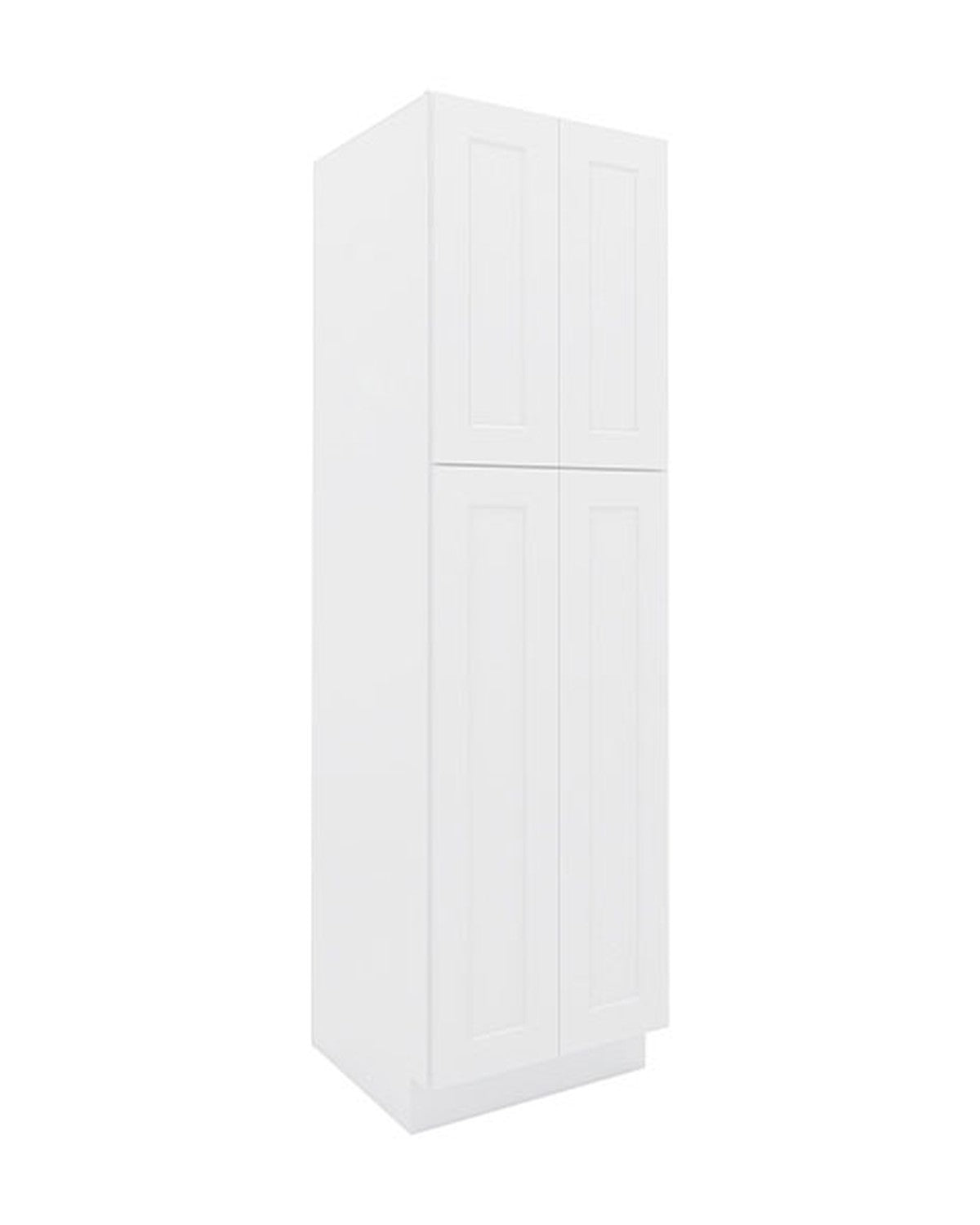 Shaker White Tall Pantry Cabinet, 2 Doors