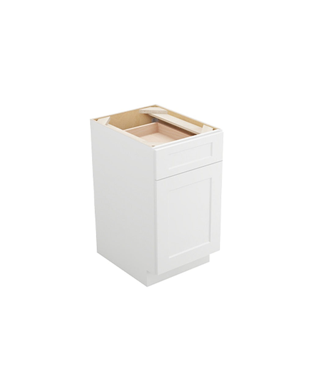 Shaker White Trash Can Pull-Out Organizer