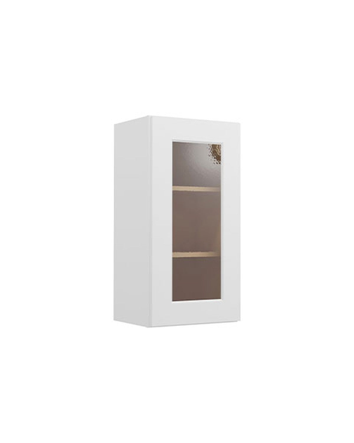 Shaker White Wall Cabinet, Glass Door