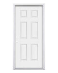 6-panel primed white prehung exterior door