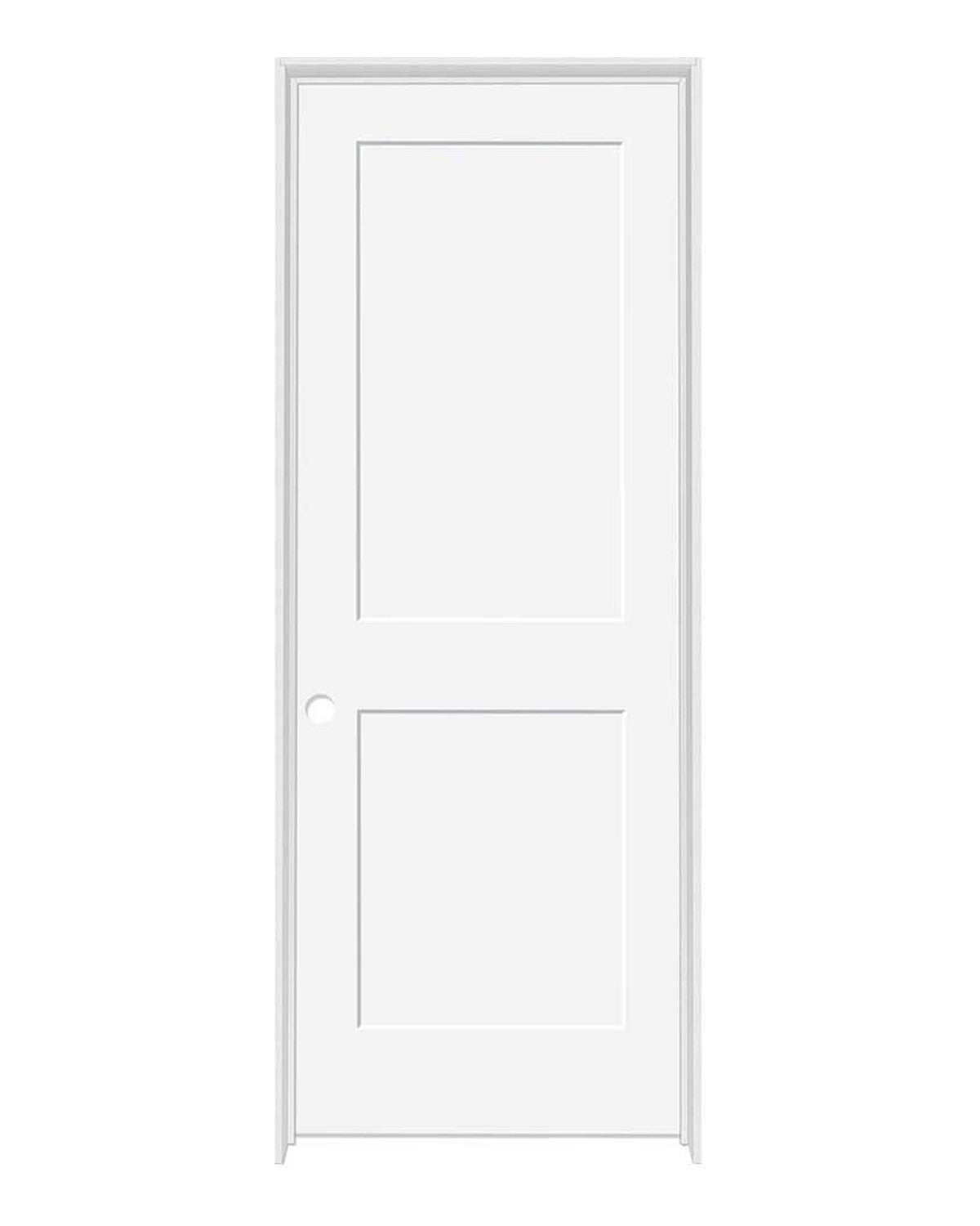 White 2-panel Shaker prehung interior door