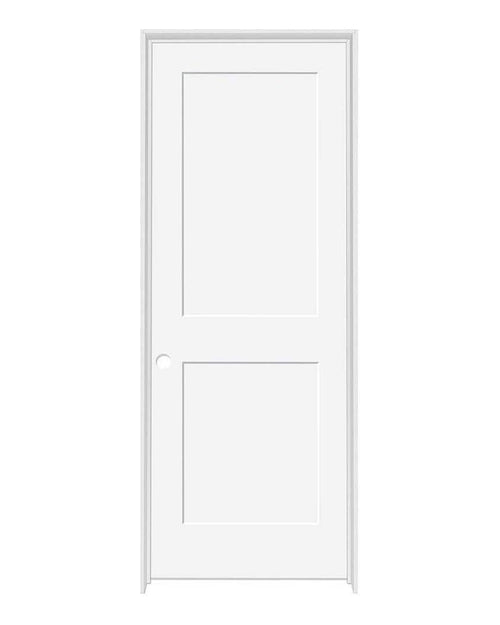 White 2-panel Shaker prehung interior door