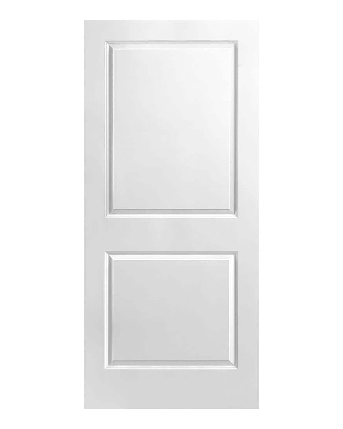 2-panel square top primed white interior door slab