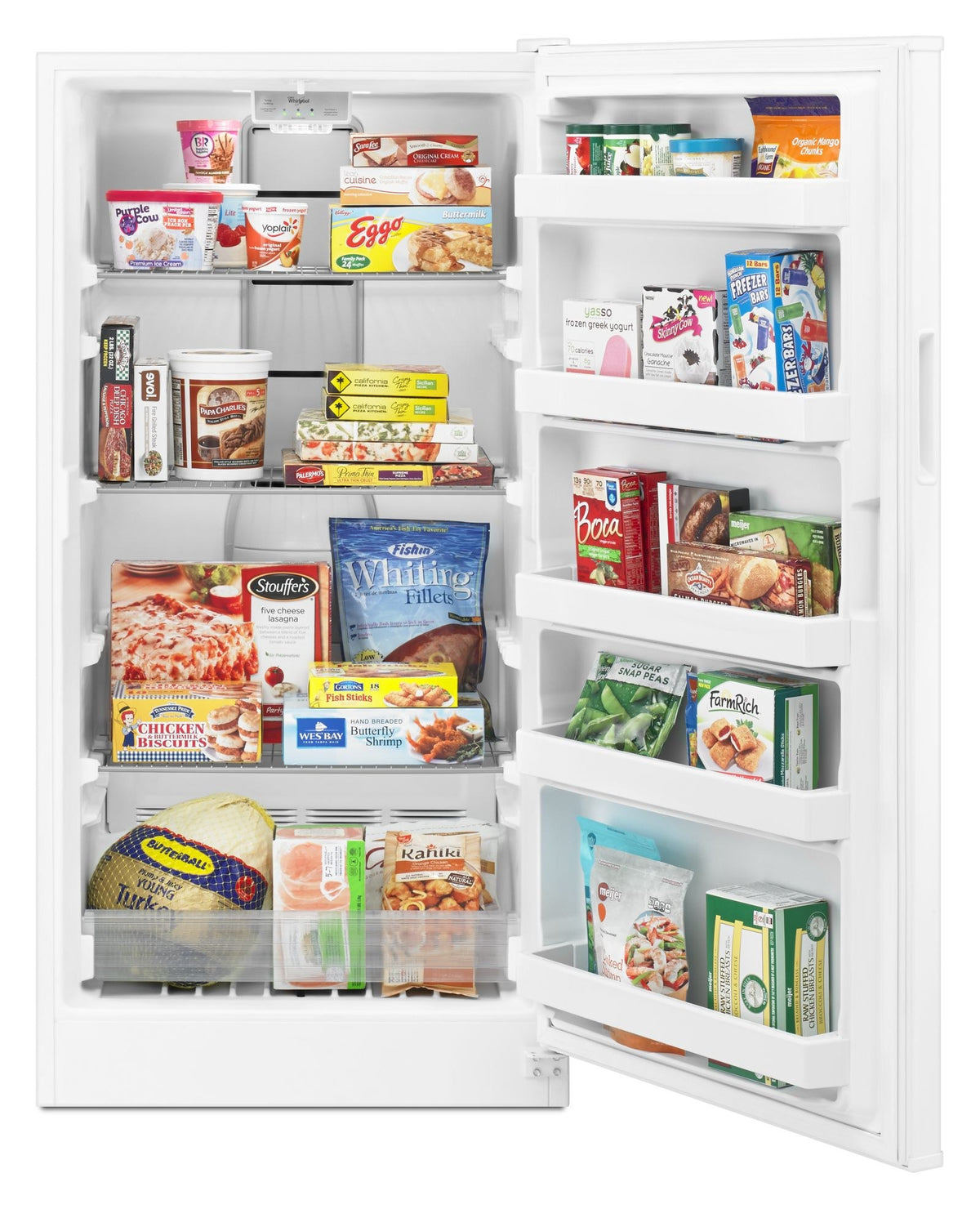 Whirlpool WZF34X16DW White Upright Freezer, manufacturer photo 3