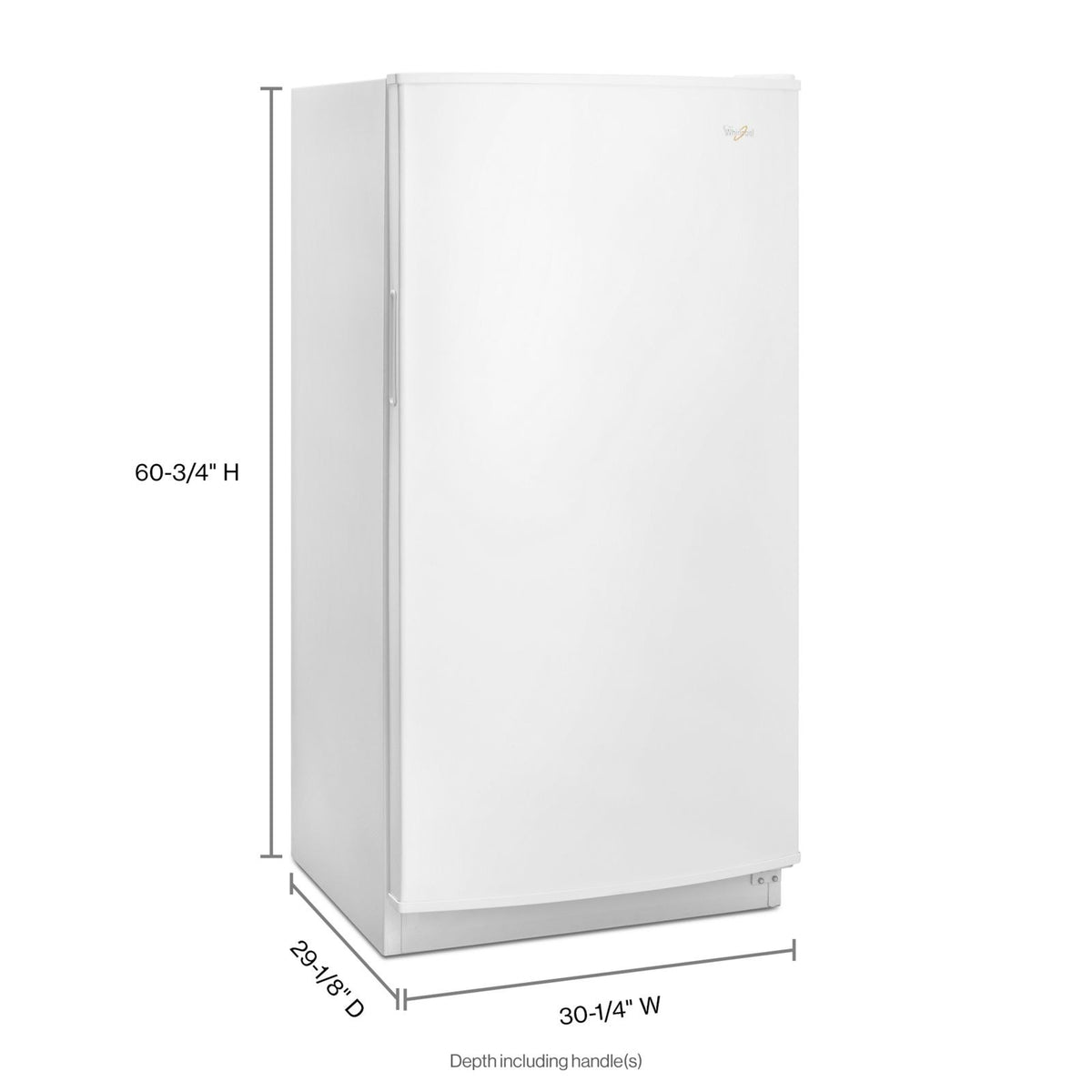 Whirlpool WZF34X16DW White Upright Freezer, manufacturer photo 4