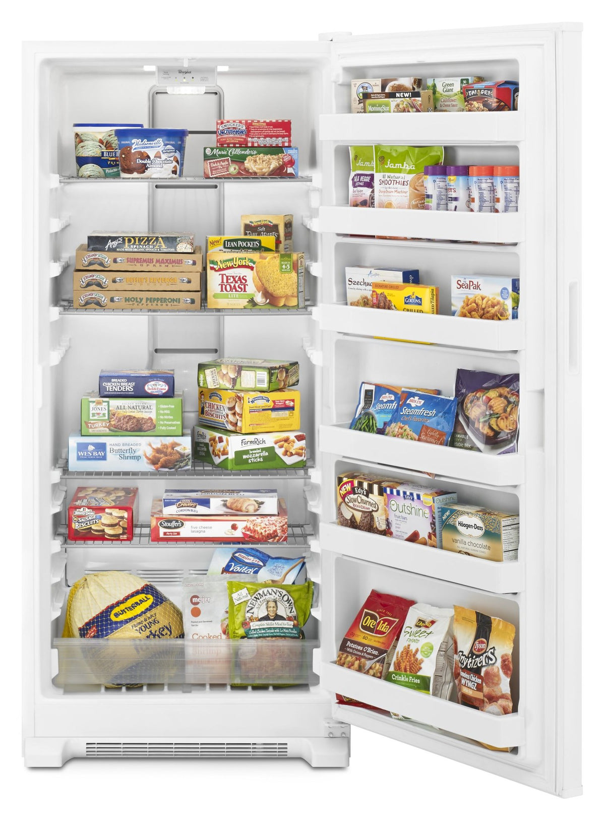 Whirlpool WZF34X18DW White Upright Freezer, manufacturer photo 3