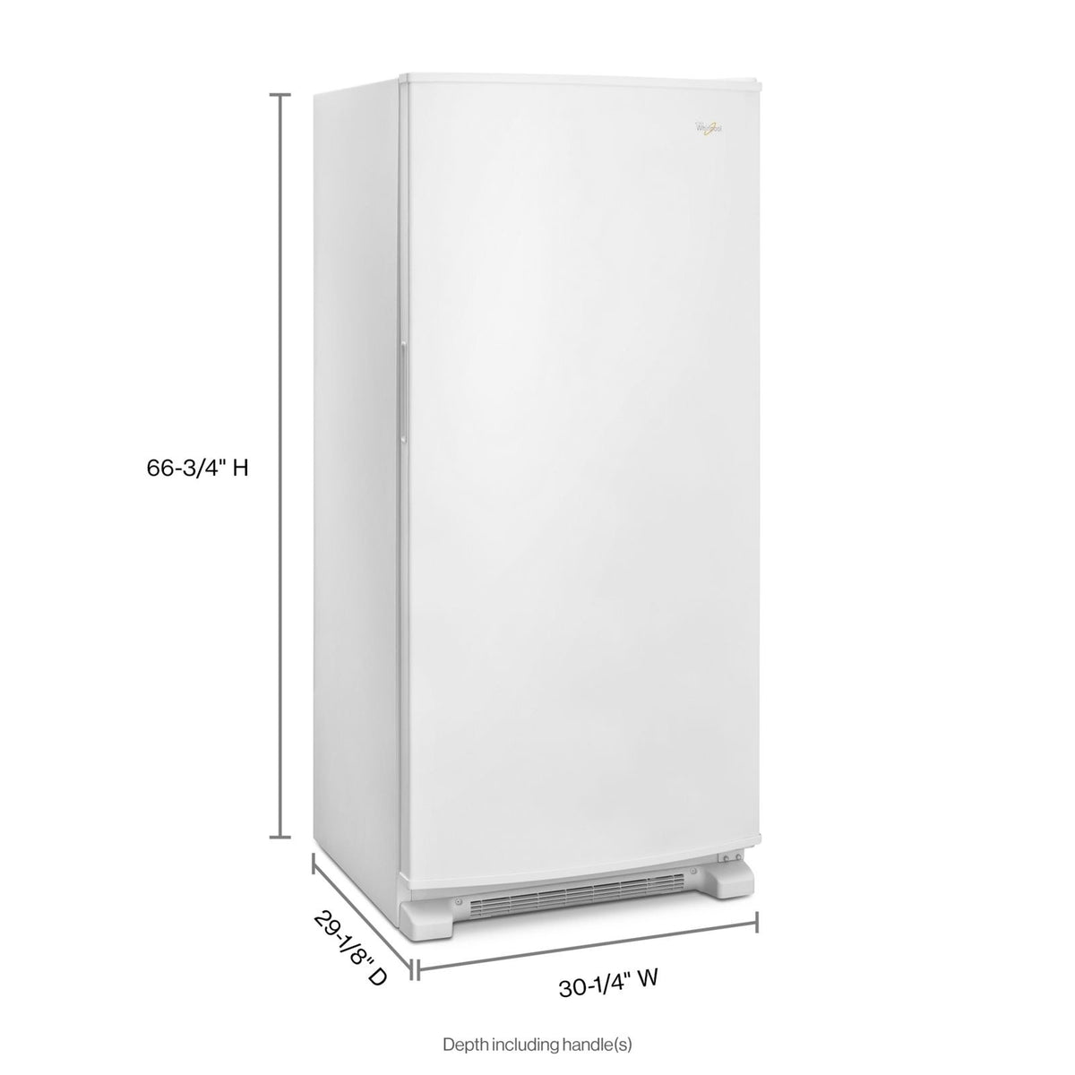 Whirlpool WZF34X18DW White Upright Freezer, manufacturer photo 4
