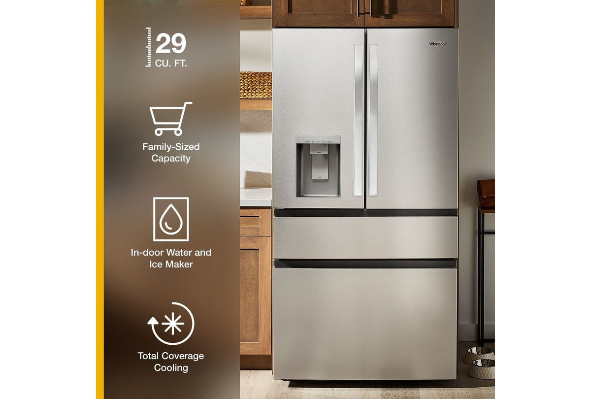 Whirlpool WRMF3636SZ Fingerprint-Resistant Stainless Finish French Door Refrigerator, manufacturer photo 5