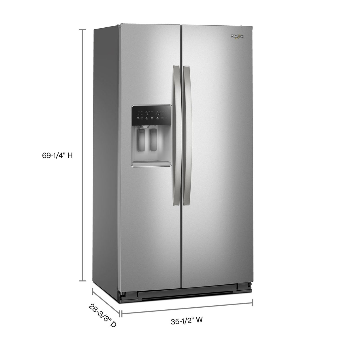 Whirlpool WRSC5536RZ Fingerprint-Resistant Stainless Finish Side-by-Side Refrigerator, manufacturer photo 5